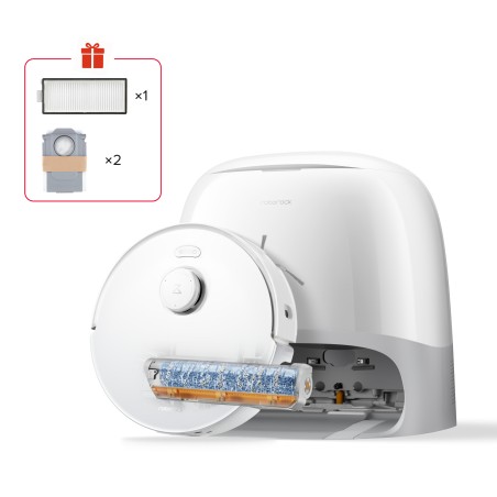 Roborock Qrevo Curv 2 FlowX Robot Vacuum Cleaner - Efficient, Smart, and Sleek White Design - Model No. 6936905905154